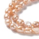Fili di perle di perle d'acqua dolce coltivate naturali PEAR-Z002-23-3