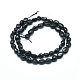 Natürliche schwarze Turmalin Perlen Stränge G-L550A-03-3