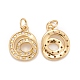 Rack Plating Eco-friendly Brass Micro Pave Clear Cubic Zirconia Charms KK-D072-01G-G-NR-1