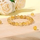 100 Stk. 8 mm Naturgold Rutilquarz runde Perlen DIY-LS0002-49-6