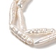 Fili di perle di keshi di perle barocche naturali PEAR-E016-003-3