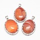 Natural Red Striped Agate/Banded Agate Pendants G-D851-38-1