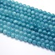 Fili di perline di quarzo blu naturale G-O047-07-4mm-1