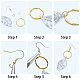 Sunnyclue 1 boîte bricolage 6 paires de résine de bohême larme étoile carrée boucle d'oreille feuille ronde faisant kit de démarrage avec connecteur de lustre en alliage fabrication de bijoux fournitures femmes adultes débutants DIY-SC0008-43-3