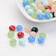 Mixed Imitation Jade Glass Faceted Rondelle Beads X-GLAA-F001-8x6mm-M-1