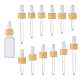 BENECREAT 12 Pcs Essential Oil Dropper 6 Styles Glass Dropper with Rubber Tip Straight Tip Straw TOOL-BC0002-13-1
