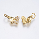 Brass Micro Pave Cubic Zirconia Charms RB-I077-08G-RS-2