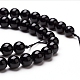 Natürliche schwarze Turmalin Perlen Stränge G-L554-02-6mm-2
