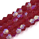 Imitano i fili di perle di vetro smerigliato bicono di cristallo austriaco GLAA-F029-TM2mm-A27-1