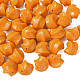 不透明なアクリルビーズ  ツイスト  オレンジ  14.5x14x14mm  穴：1.6mm  約390個/500g MACR-S373-139-A08-1