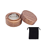 Scatole portaoggetti rotonde in legno CON-WH0087-59B-2