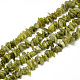 天然石ペリドットビーズ連売り  チップ  5~13x5~13x1~7mm  穴：1mm  約240~420個/連  34.6インチ X-G-R002-12-1