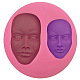 3d силиконовая форма для лица девушки и мужчины X-DIY-L045-005-1