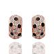 Awesome Design Tin Alloy Enamel Czech Rhinestone Stud Earrings For Women EJEW-BB13461-A-1