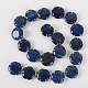 Dyed & Natural Gemstone Lapis Lazuli Flower Bead Strands G-E237-03-20mm-2