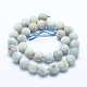 Chapelets de perles en aigue-marine naturelle G-E483-22-6mm-2