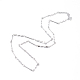 ステンレス製のネックレス  ステンレス鋼色  17.1インチ（43.5cm） NJEW-O091-04-2