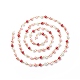 Cristal hechos a mano de abalorios de perlas cadenas AJEW-JB01136-05-2