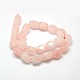 Natural Rose Quartz Faceted Rhombus Beads Strands G-L235A-01-2