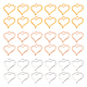 DICOSMETIC 60Pcs 3 Colors Heart Shaped Open Bezels Pendant Gold/Rose Gold/Silver Color Hollow Frame Charms for DIY Bracelet Earring Necklace Jewellry Making STAS-DC0007-60-1