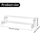 FINGERINSPIRE 2 Tiers Acrylic Risers Display Shelf Clear Display Risers Stand Perfume Organizer Display Riser Figures Display Stand Transparent Stepped Risers for Perfume Dessert Cupcake Display ODIS-WH0002-50A-2