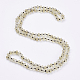 Verre de pierre de pastèque perlée multi-usage colliers / bracelets wrap NJEW-K095-A04-1