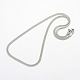 Men's 304 Stainless Steel Mesh Chain Necklaces STAS-O037-73P-2