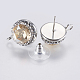 Glass Stud Earring Findings KK-F737-38P-26-RS-2