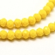 Imitation Jade Glass Beads Strands GLAA-P312-01-6x8mm-08-3