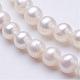 Fili di perle di perle d'acqua dolce coltivate naturali PEAR-F004-05-3