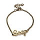 Olycraft 4pcs 4 style mot savon & lotion lien bracelets ensemble pour femme BJEW-OC0001-04-2