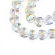 Chapelets de perles en verre électroplaqué EGLA-S188-13-B04-6