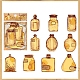 20 Stück 10 Stile Herbst Gold Prägepapier selbstklebende dekorative Aufkleber PW-WG20929-03-1