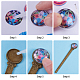 SUNNYCLUE 12PCS 3 Styles Ruler Bookmark Pendant Tray Kit Round Bookmark Cabochon Setting Blanks with Clear Domed Glass Cabochon for DIY Alloy Bookmark Making DIY-SC0005-83AB-5