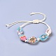 Adjustable Printed Cowrie Shell Beaded Necklace and Bracelets Sets SJEW-JS01020-7
