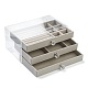 Cajas de joyería rectangulares de terciopelo y madera VBOX-P001-A01-4