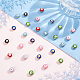 Nbeads 64 pièce de perles en émail de 10 mm contre le mauvais œil ENAM-NB0001-93-4