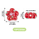 Perle di lampwork fatte a mano da 10 pz&nbsp;LAMP-TADJ0001-01A-4