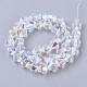Chapelets de perles en verre électroplaqué EGLA-Q118-8mm-C17-2