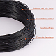 PandaHall 200yards/roll Garden Twist Ties 1mm Training Wire Black Metallic Twist Cable Cord Wire Ties Reusable Fastening for Party Candy Bags Garbage Bags MW-PH0001-01B-4