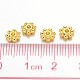Perles d'espacement de fleurs en alliage doré X-K08JV012-3