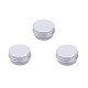 5ml丸型アルミ缶  アルミジャー  化粧品の貯蔵容器  ろうそく  キャンディー  ねじ蓋付き  プラチナ  2.5x1.5cm  容量：5ml（0.17液量オンス） X-CON-L009-B01-1