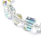 Bracelets en perles de verre cubes et ronds BJEW-TA00443-3
