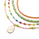 4 Uds. Conjunto de collares con cuentas de perlas de imitación de semilla de vidrio de 4 estilos NJEW-JN04012-6
