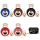 WADORN 5 Sets 5 Colors Spray Painted Zinc Alloy Cord Lock Clasp FIND-WR0006-42-1