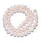 Fili di perle di perle d'acqua dolce coltivate naturali PEAR-N013-06F-2