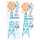 FINGERINSPIRE 2 pcs Splicing Big Windmill Painting Stencil 8.3x11.7inch Life is Much Sweeter On The Farm Drawing Template DIY Decoration Stencil for Painting on Wood Wall Paper Furniture DIY-WH0394-0203-1