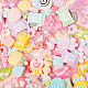 SUNNYCLUE 80Pcs 10 Styles Candy Resin Cabochon Slime Charms Resin Flatback Charms Mixed Heart Lollipop Flatback Slime Beads for DIY Scrapbooking Jewelry Making Easter Craft CRES-SC0001-12-6