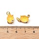 Овальные латунные микро проложить Цирконом подвески KK-L237-020G-04-2