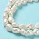 Naturales keshi abalorios de perlas hebras PEAR-Z002-10-4